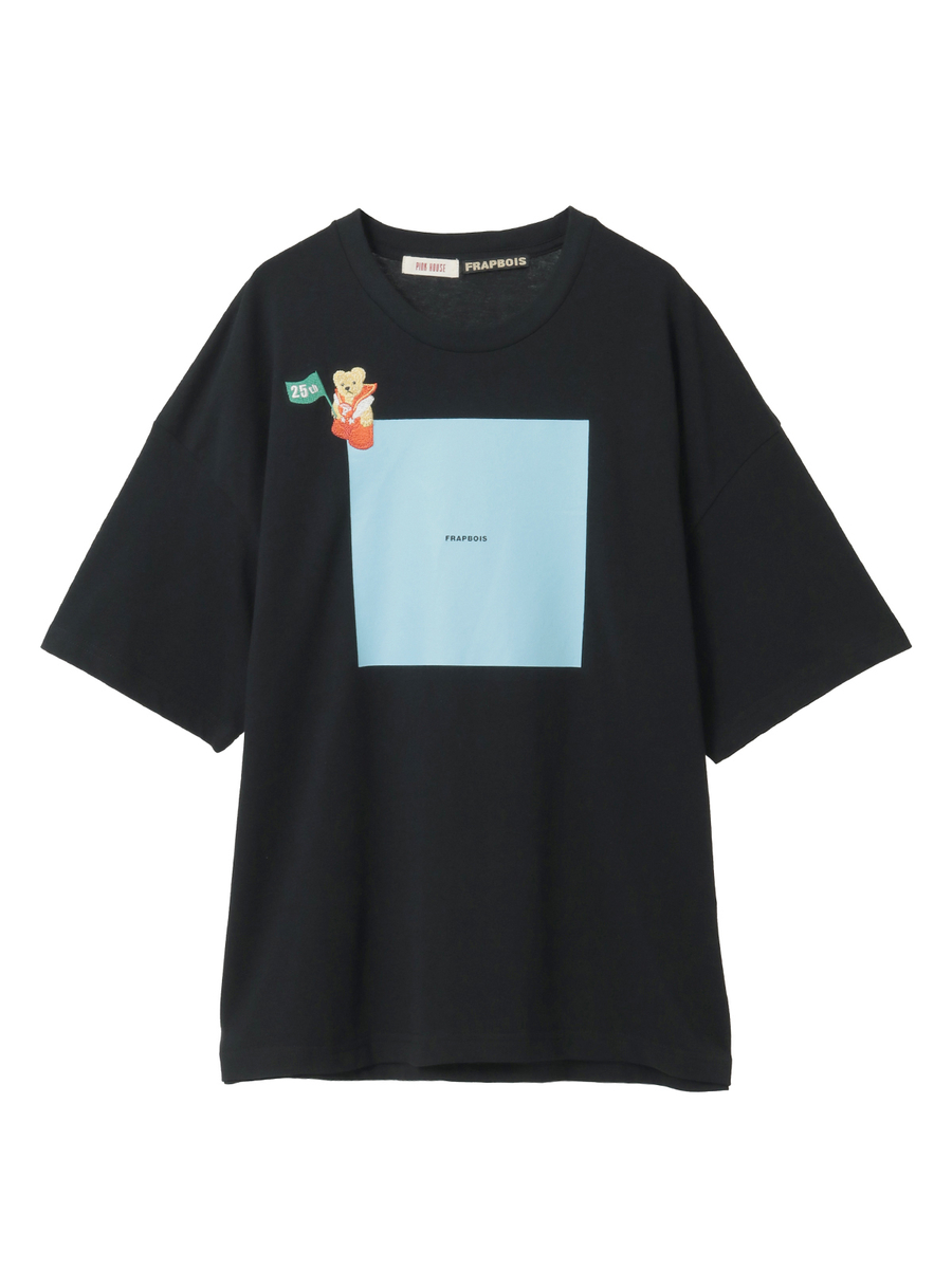FRAPBOIS meets PINK HOUSE プリントTシャツ 詳細画像 ブラック 1
