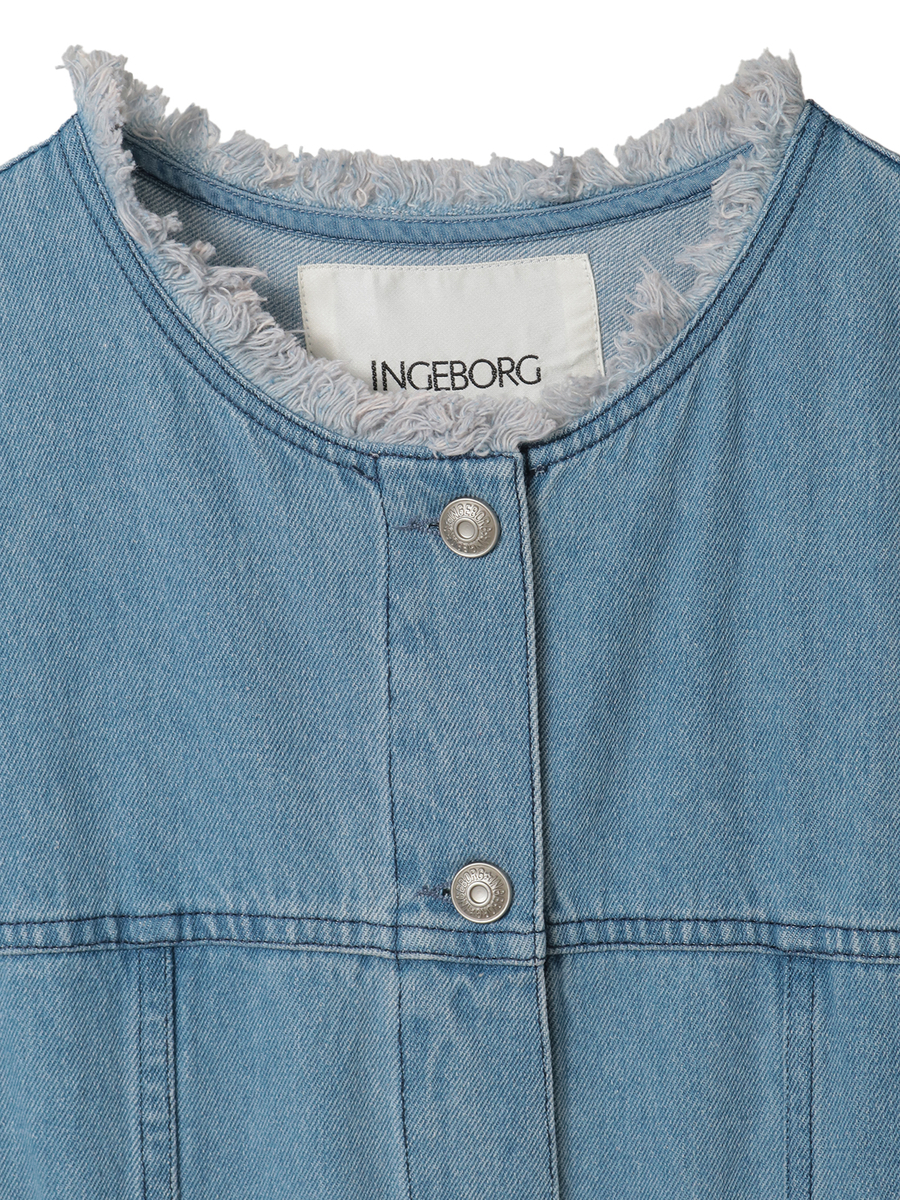 10ozデニムワンピース 詳細画像 オフ 3