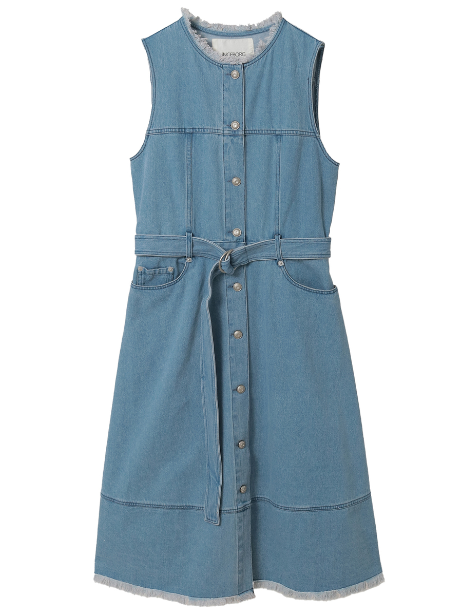 10ozデニムワンピース 詳細画像 ブリーチ 1