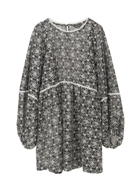 カメリアシフォンレースチュニック