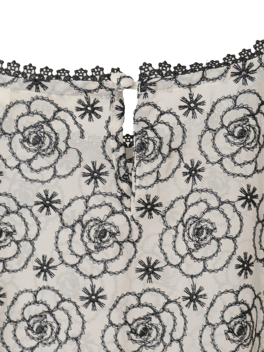 カメリアシフォンレースチュニック 詳細画像 クロ 4