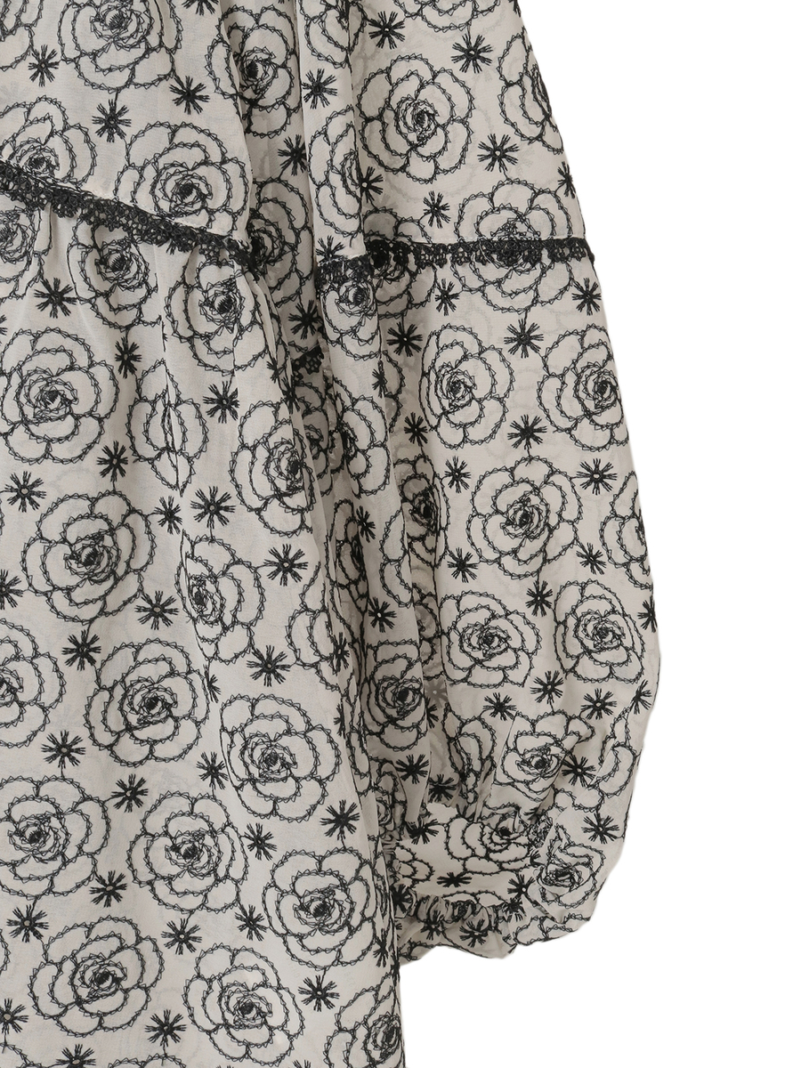 カメリアシフォンレースチュニック 詳細画像 クロ 5