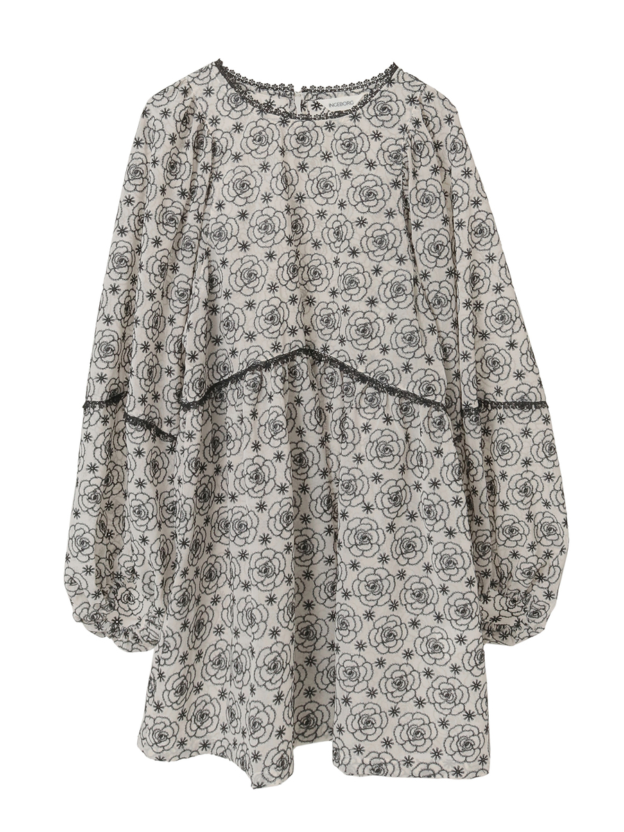 カメリアシフォンレースチュニック 詳細画像 キナリ 1