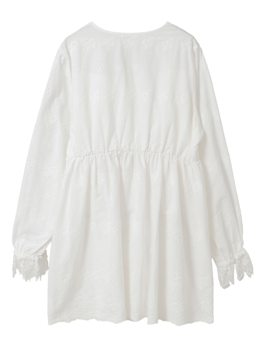 オリジナル刺繍コットンチュニック 詳細画像 オフ 2