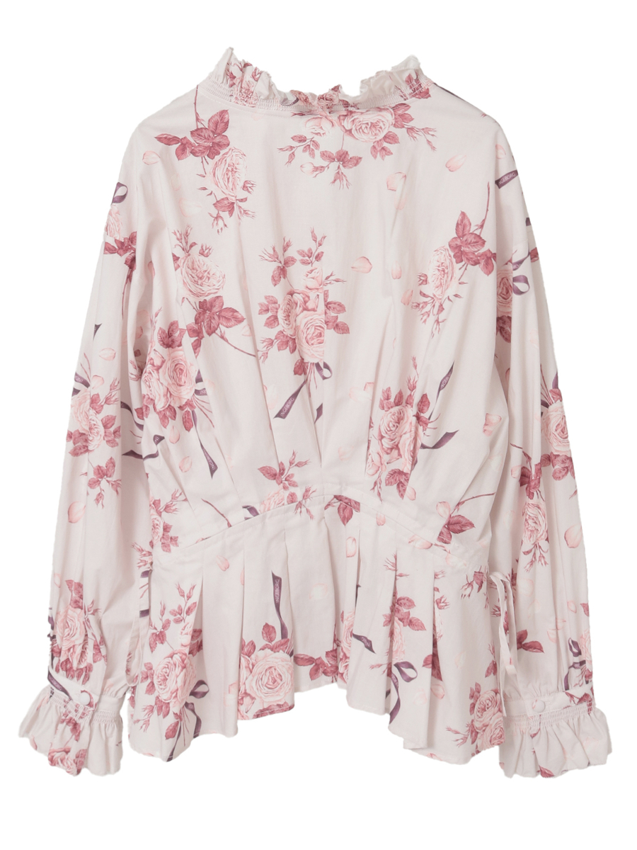 エッチングローズpt.ブラウス 詳細画像 クロ 2