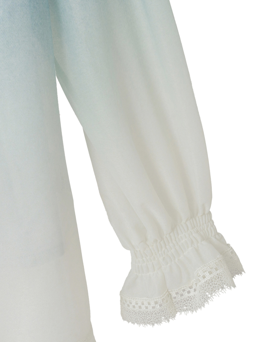 グラデーションデニムpt.リボンタイブラウス 詳細画像 ブルー 4