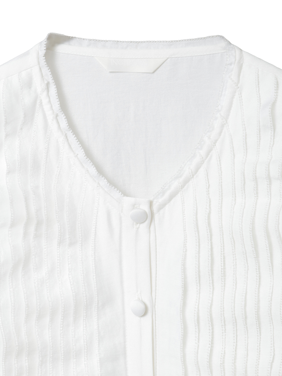 シルキーポプリンピコフリルブラウス 詳細画像 クロ 3