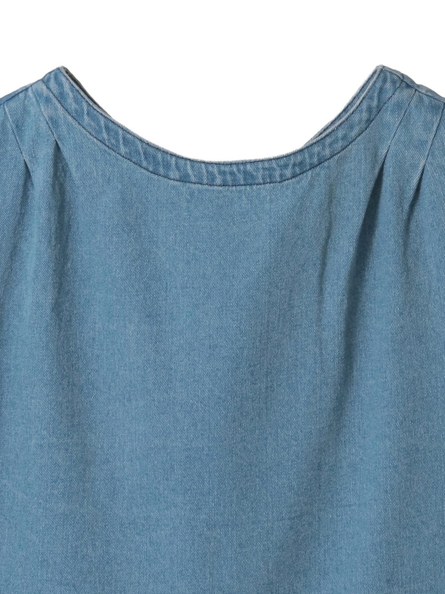 10ozデニムノースリーブブラウス 詳細画像 ブリーチ 3