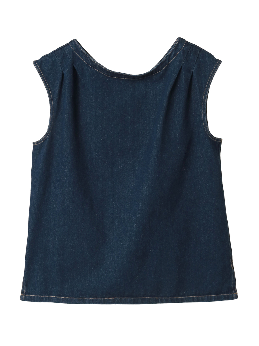 10ozデニムノースリーブブラウス 詳細画像 インディゴ 1