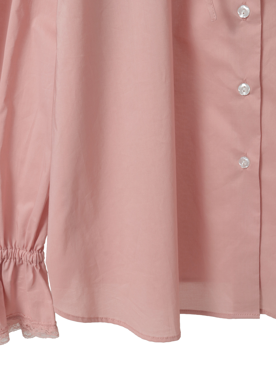 【INGEBORG Blanche (インゲボルグ ブランシェ)】タイプライターギャザーブラウス 詳細画像 パープル 5