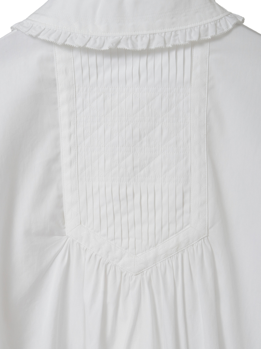 【INGEBORG Blanche (インゲボルグ ブランシェ)】タックブラウス 詳細画像 シロ 4