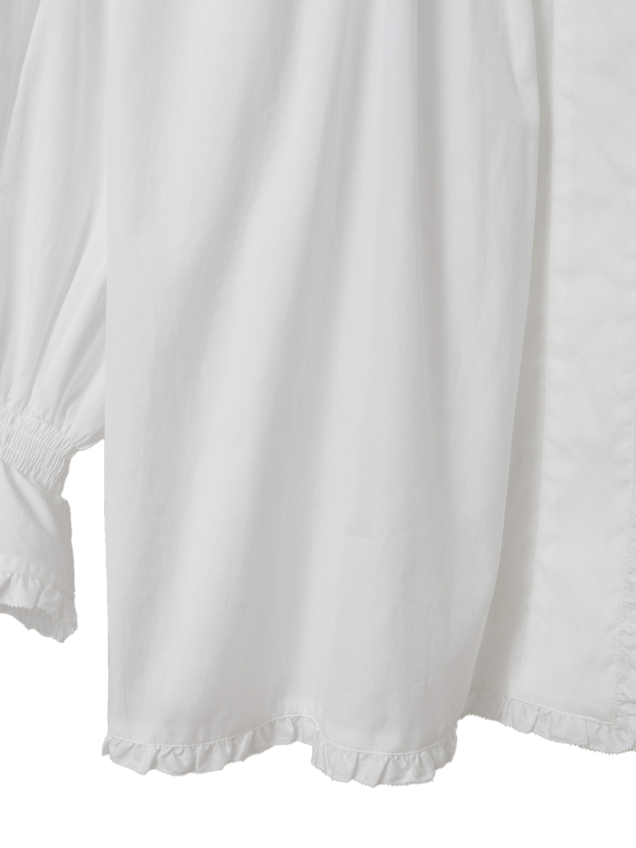 【INGEBORG Blanche (インゲボルグ ブランシェ)】タックブラウス 詳細画像 シロ 6