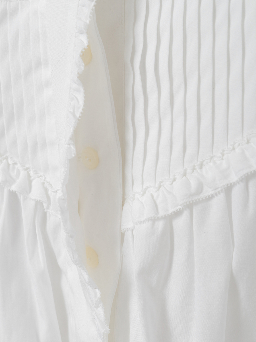 【INGEBORG Blanche (インゲボルグ ブランシェ)】タックブラウス 詳細画像 シロ 7