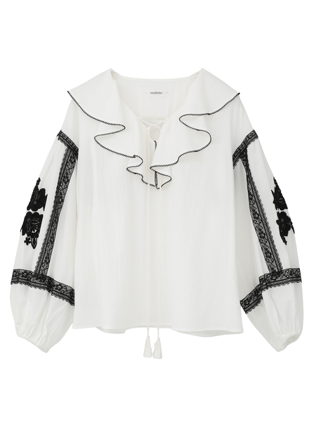 ボヘミアン調ブラウス