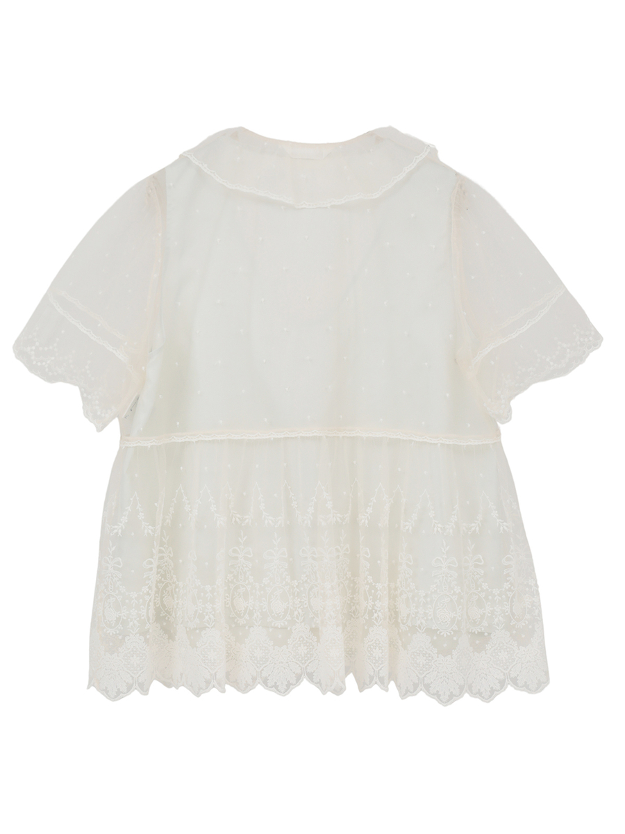 オリジナルローズチュールブラウス 詳細画像 クロ 2