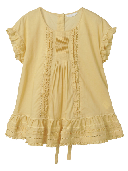 【INGEBORG Blanche (インゲボルグ ブランシェ)】フレンチスリーブブラウス