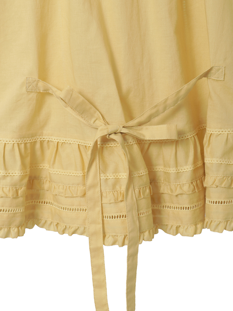 【INGEBORG Blanche (インゲボルグ ブランシェ)】フレンチスリーブブラウス 詳細画像 シロ 7