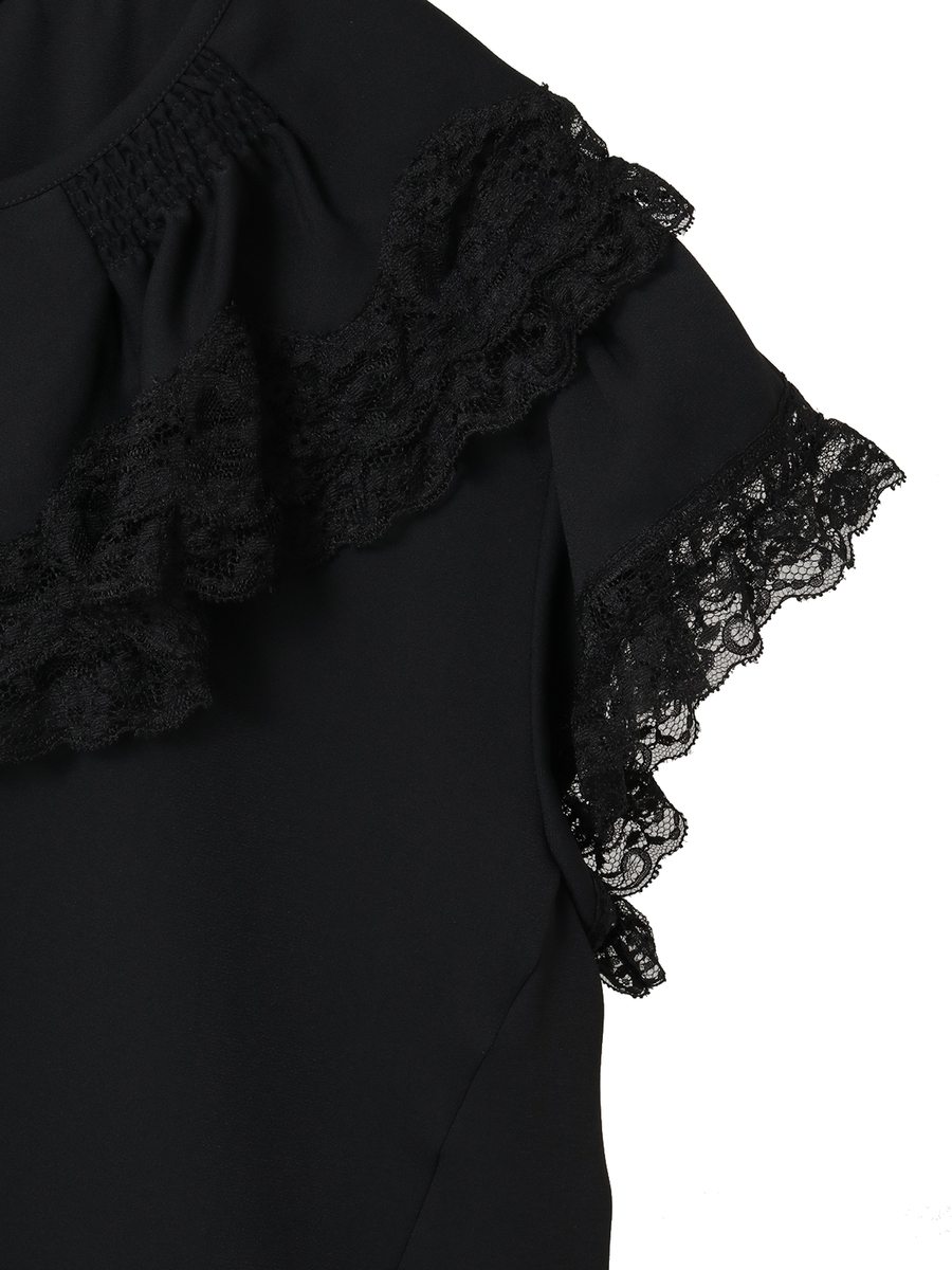 【INGEBORG Blanche (インゲボルグ ブランシェ)】フレアーカラーブラウス 詳細画像 シロ 5