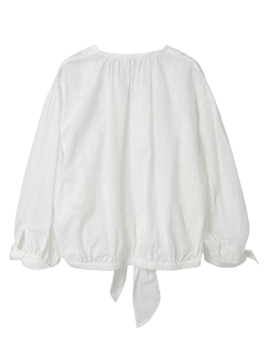 【INGEBORG Blanche (インゲボルグ ブランシェ)】コットン刺繍ブラウス 詳細画像 オフ 2