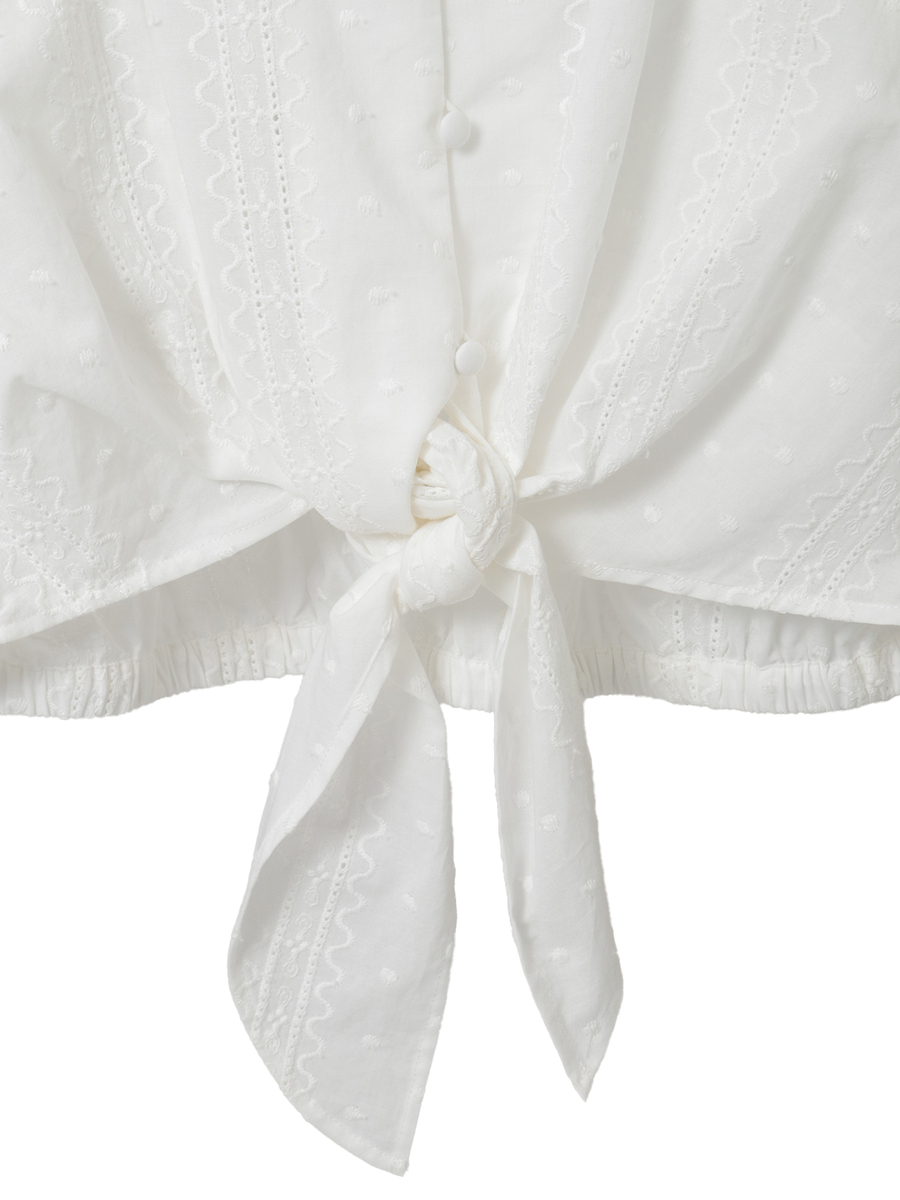 【INGEBORG Blanche (インゲボルグ ブランシェ)】コットン刺繍ブラウス 詳細画像 オフ 6