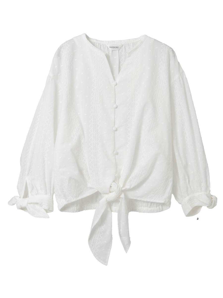 【INGEBORG Blanche (インゲボルグ ブランシェ)】コットン刺繍ブラウス 詳細画像 オフ 1