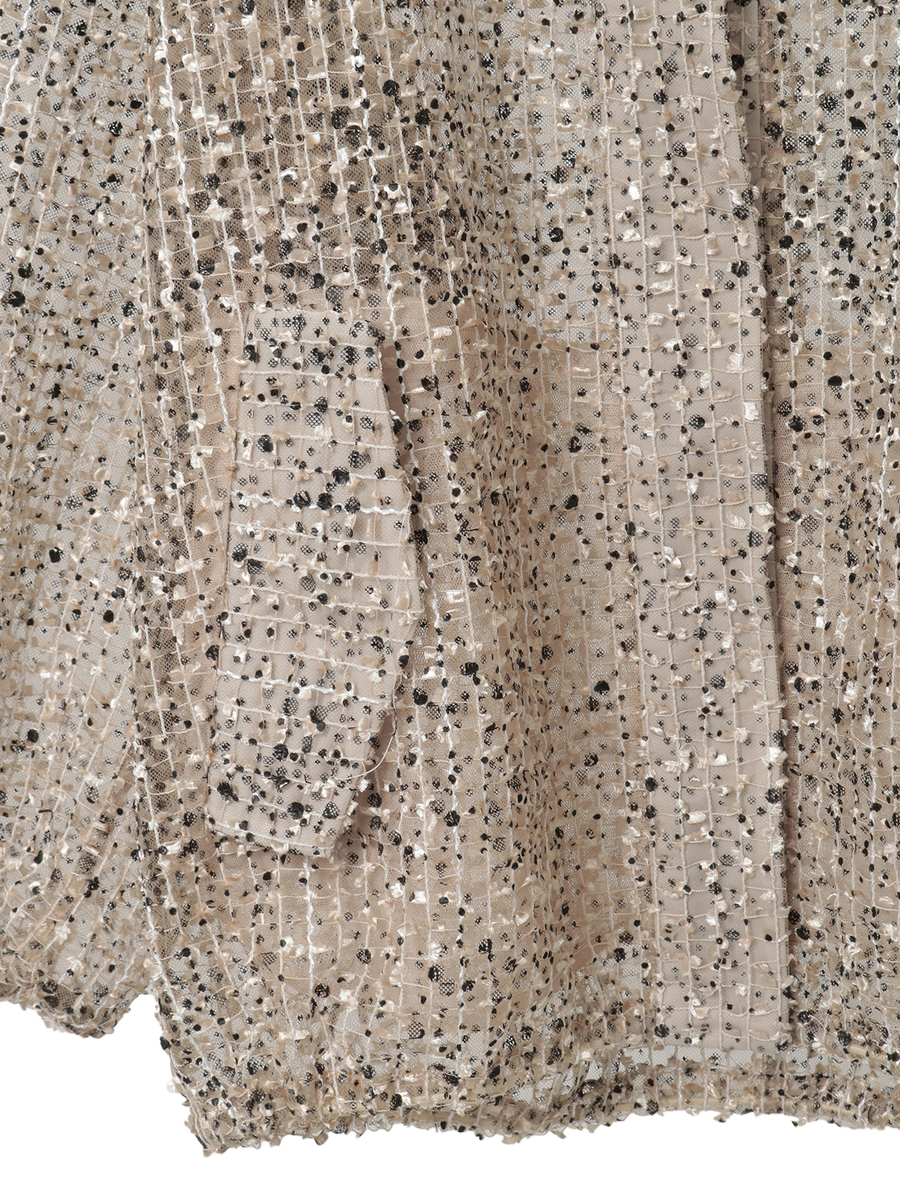 フロッキードットpt.チェックチュールフーディジャケット 詳細画像 クロ 6