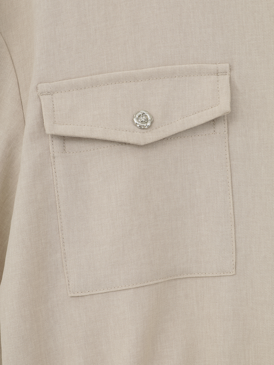 透かしコード刺繍ノーカラージャケット 詳細画像 シロ 9