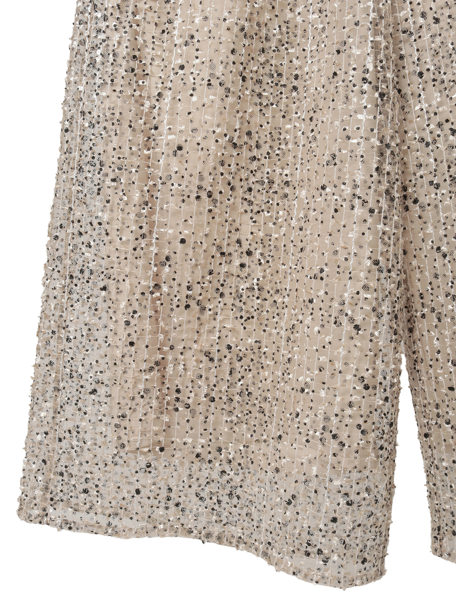 フロッキードットpt.チェックチュールワイドパンツ 詳細画像 クロ 5