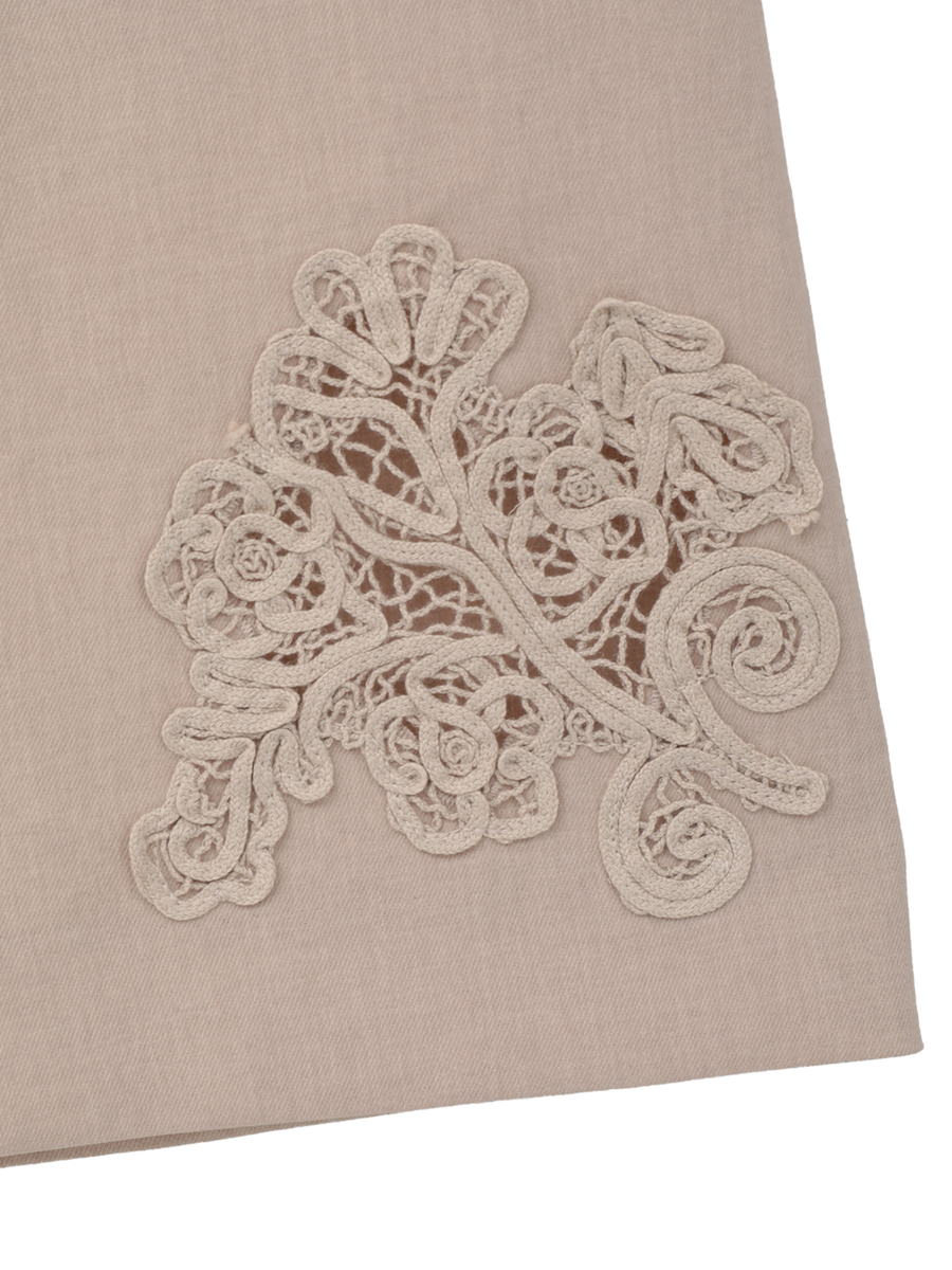 透かしコード刺繍ワイドパンツ 詳細画像 シロ 7