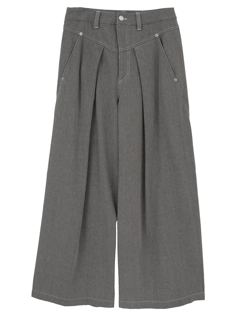 9.5ozデニムタックパンツ 詳細画像 グレー 1
