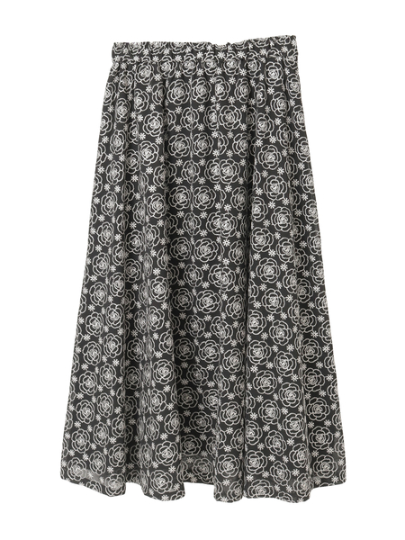 カメリアシフォンレーススカート