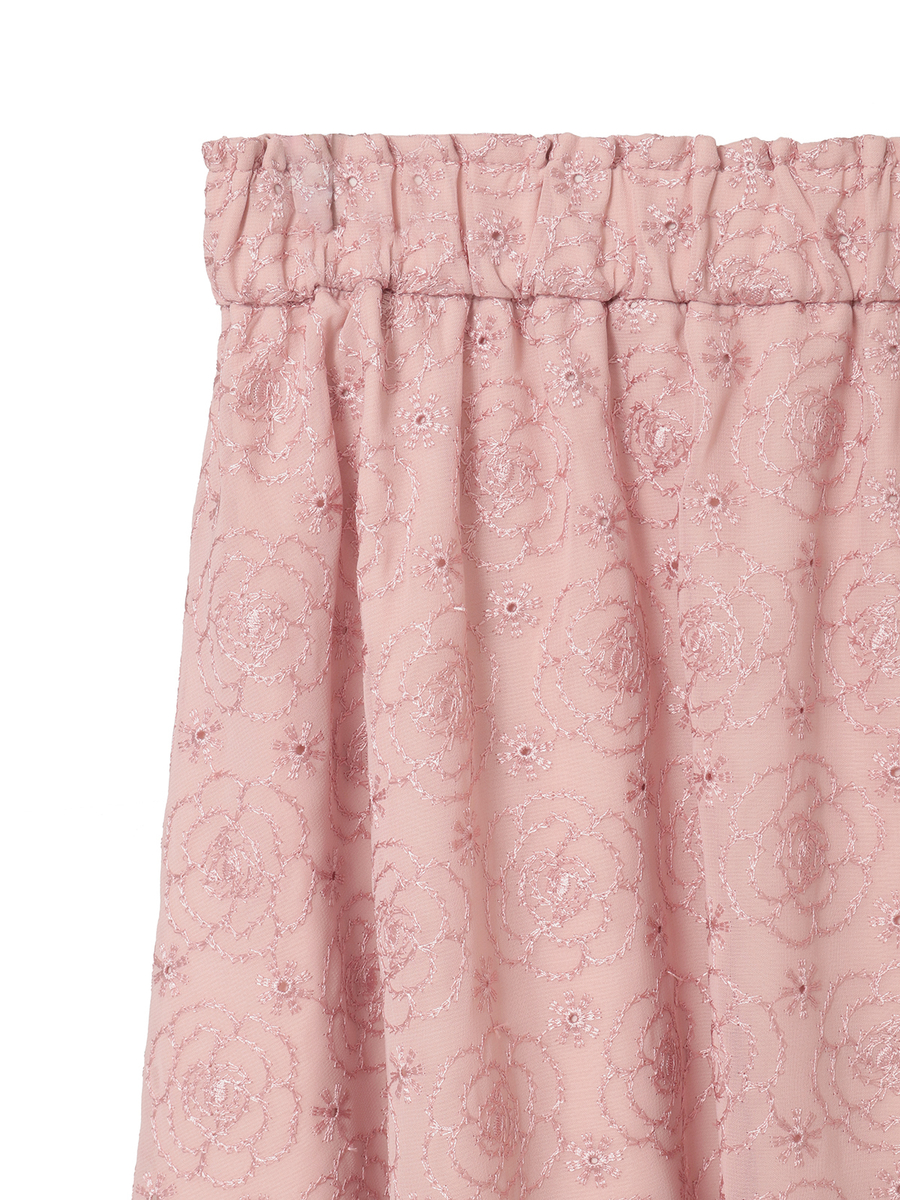 カメリアシフォンレーススカート 詳細画像 クロ 3