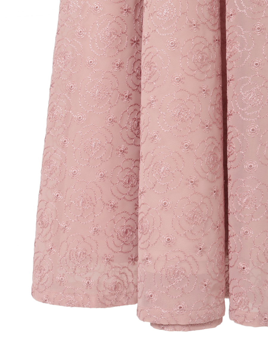 カメリアシフォンレーススカート 詳細画像 クロ 5