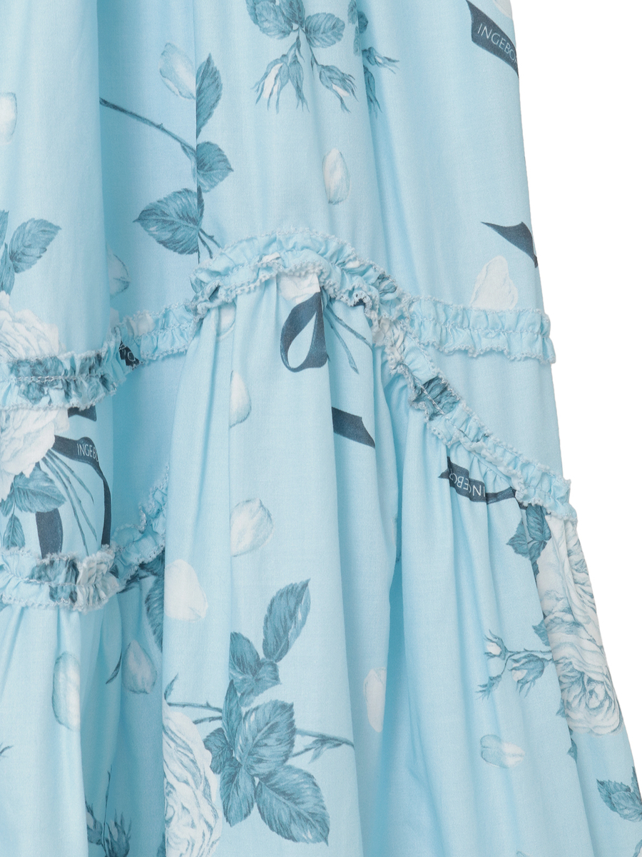 エッチングローズpt.スカート 詳細画像 ブルー 6