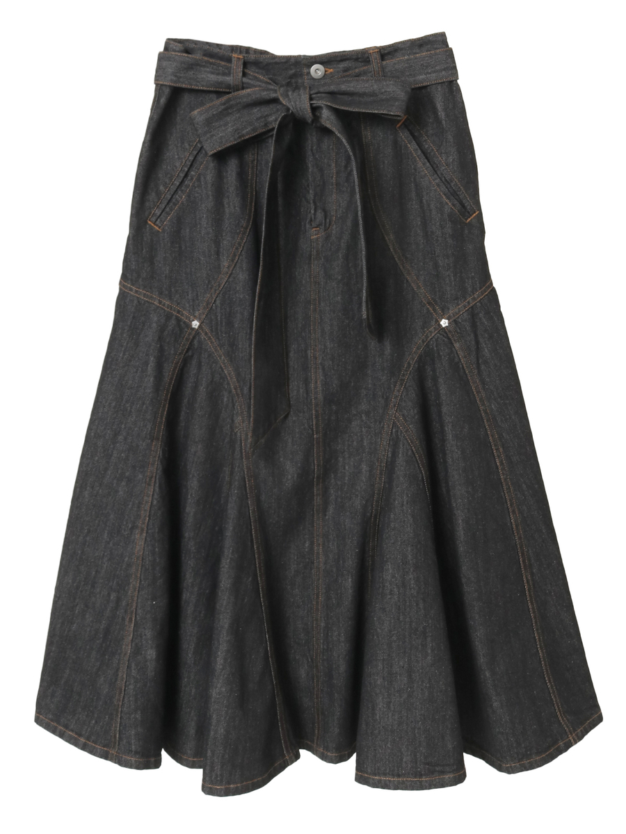 9ozデニムマーメードフレアースカート 詳細画像 クロ 1