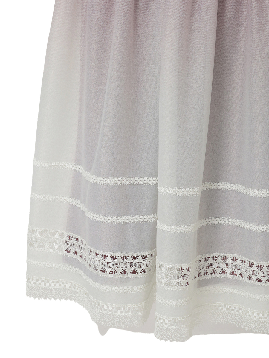 グラデーションデニムpt.ティアードスカート 詳細画像 ブルー 5