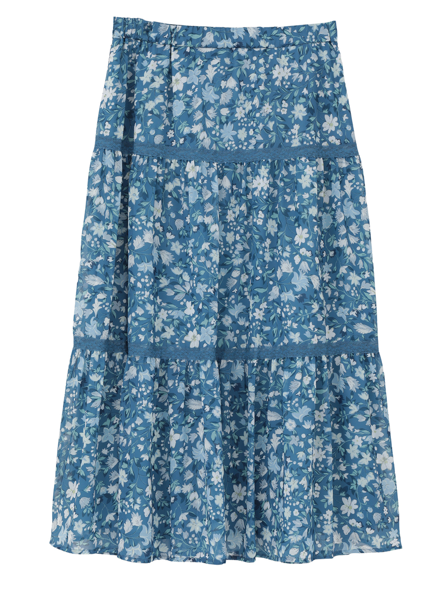 リトルガーデンpt.ティアードスカート 詳細画像 ブルー 2