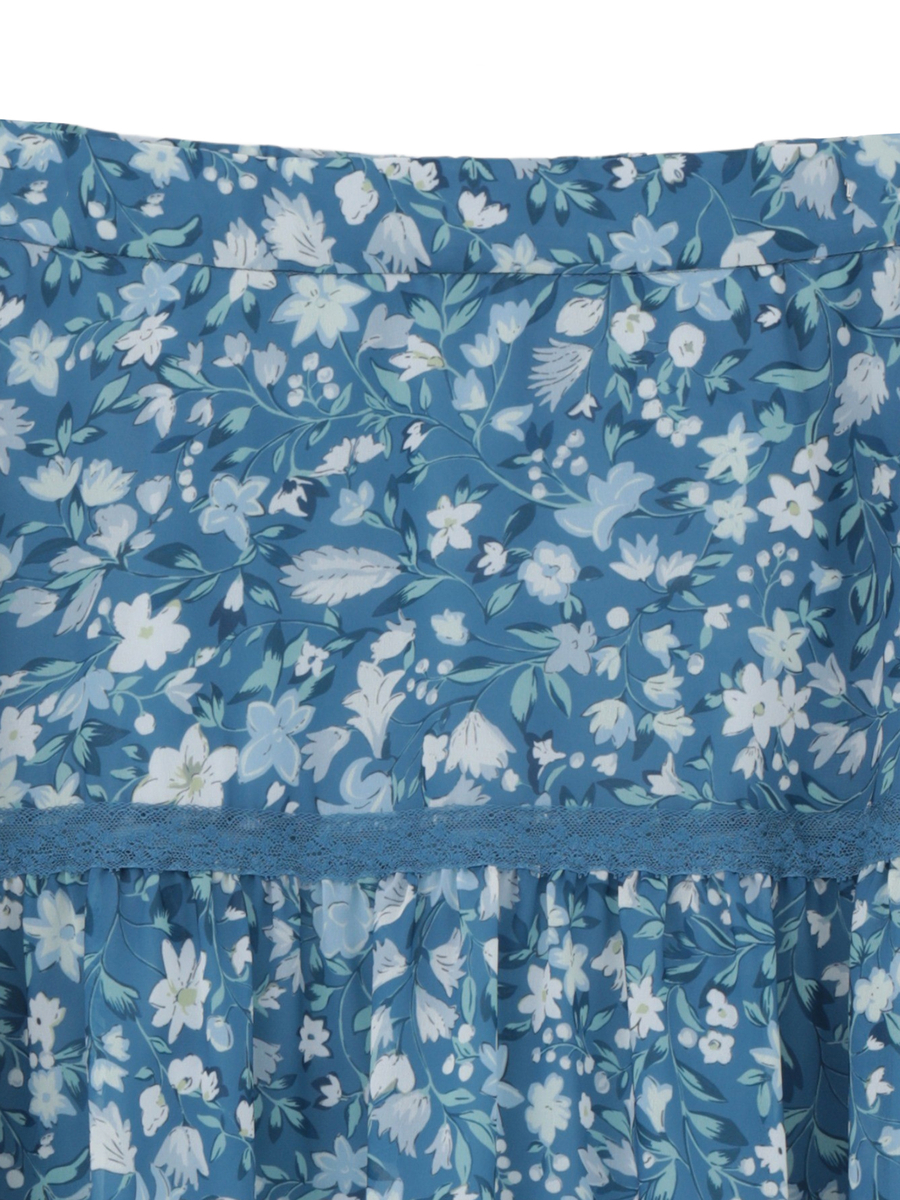 リトルガーデンpt.ティアードスカート 詳細画像 ブルー 3