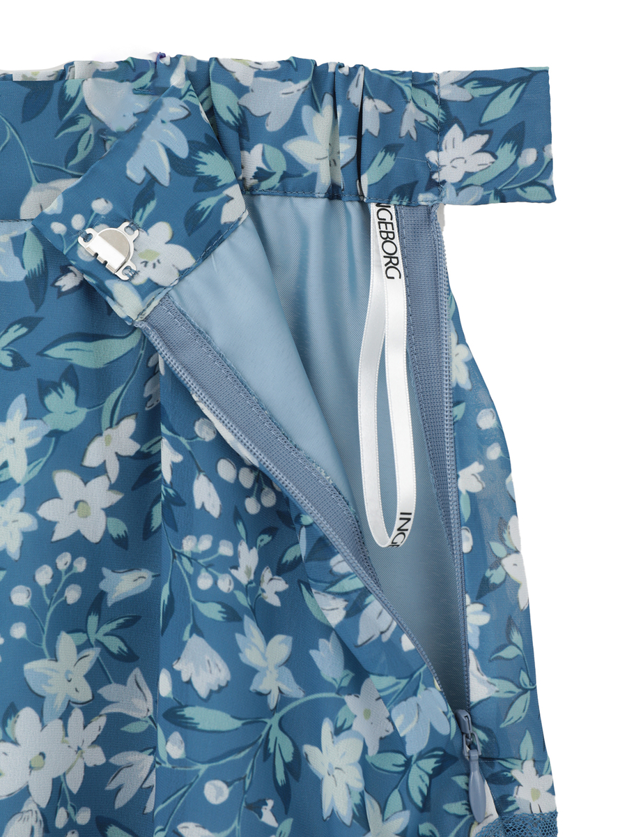 リトルガーデンpt.ティアードスカート 詳細画像 ブルー 4