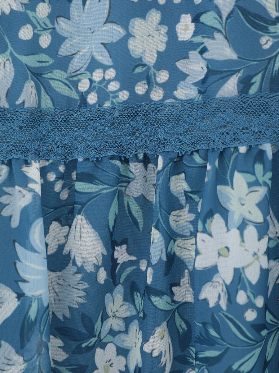 リトルガーデンpt.ティアードスカート 詳細画像 ブルー 6