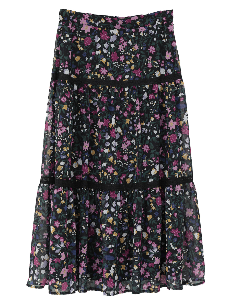 リトルガーデンpt.ティアードスカート 詳細画像 クロ 1