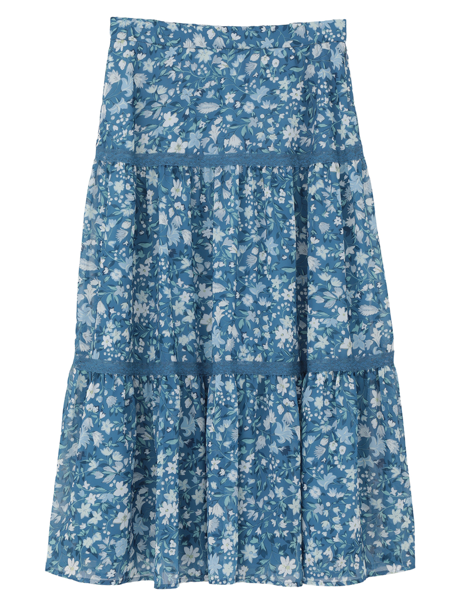 リトルガーデンpt.ティアードスカート 詳細画像 ブルー 1