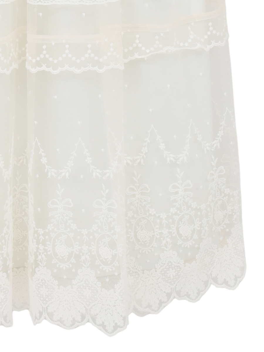 オリジナルローズチュールスカート 詳細画像 シロ 4