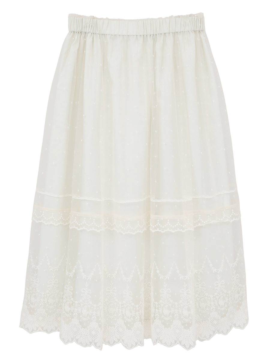 オリジナルローズチュールスカート 詳細画像 シロ 1
