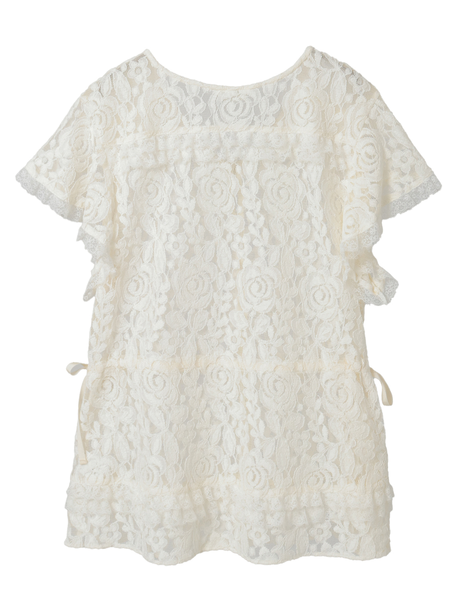 フラワーレースフレアースリーブベスト 詳細画像 キナリ 2