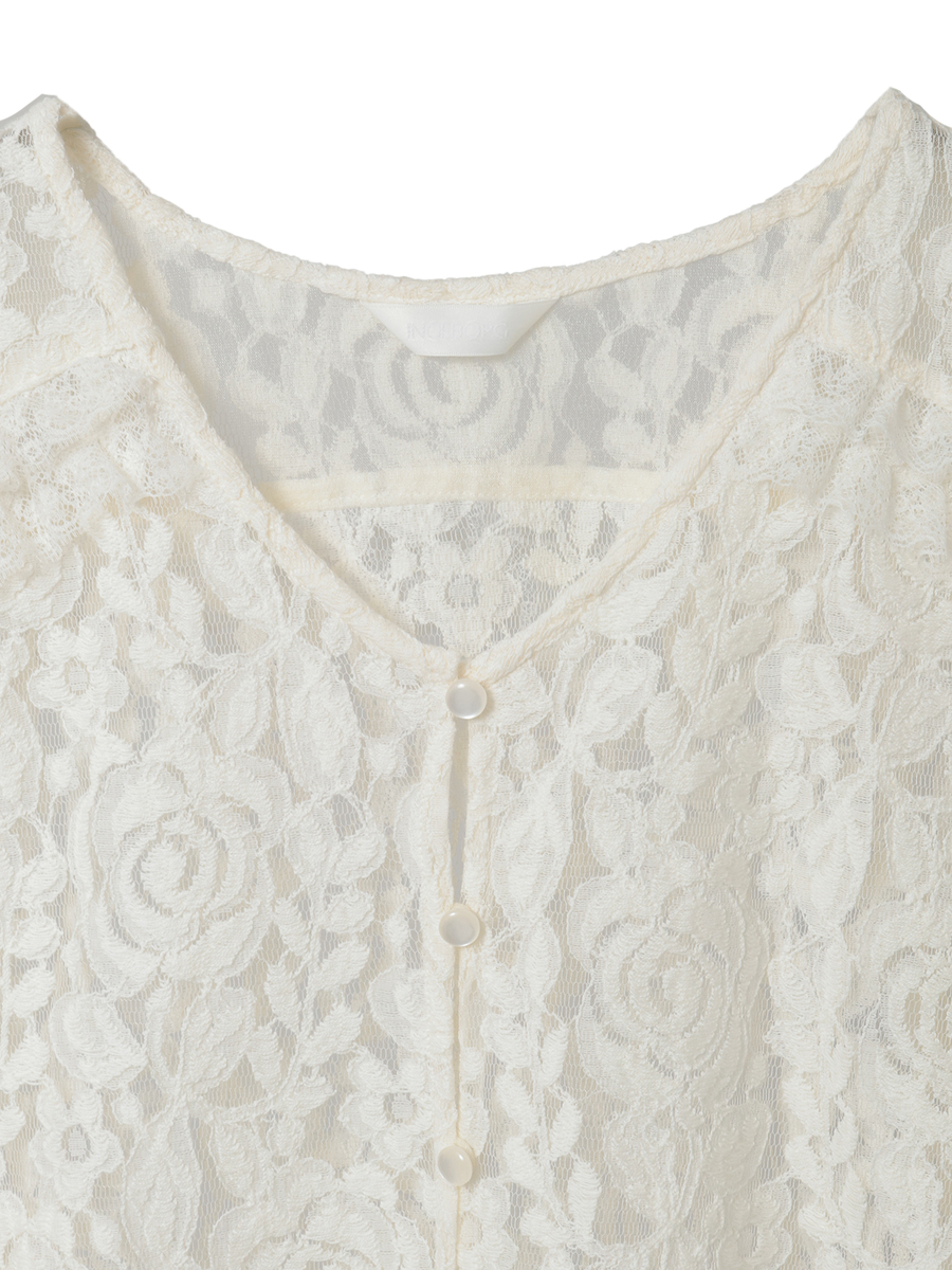 フラワーレースフレアースリーブベスト 詳細画像 キナリ 3