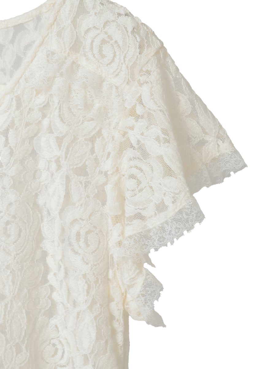 フラワーレースフレアースリーブベスト 詳細画像 キナリ 4