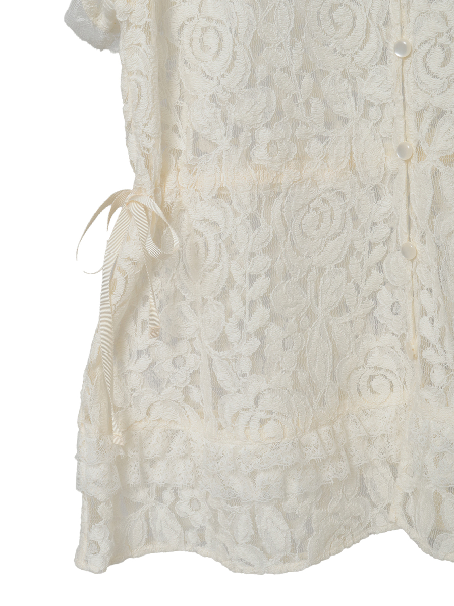 フラワーレースフレアースリーブベスト 詳細画像 キナリ 5