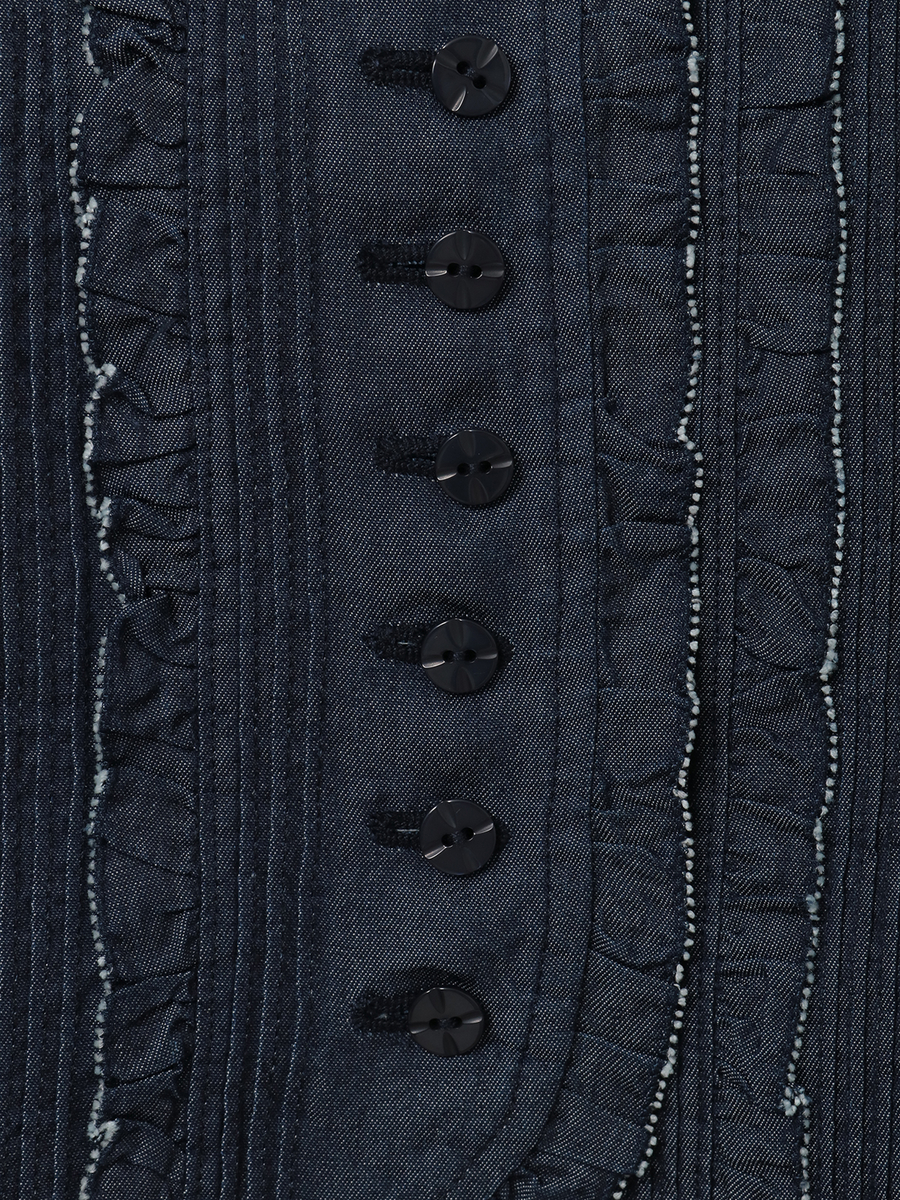 4.5ozデニムベスト 詳細画像 クロ 6