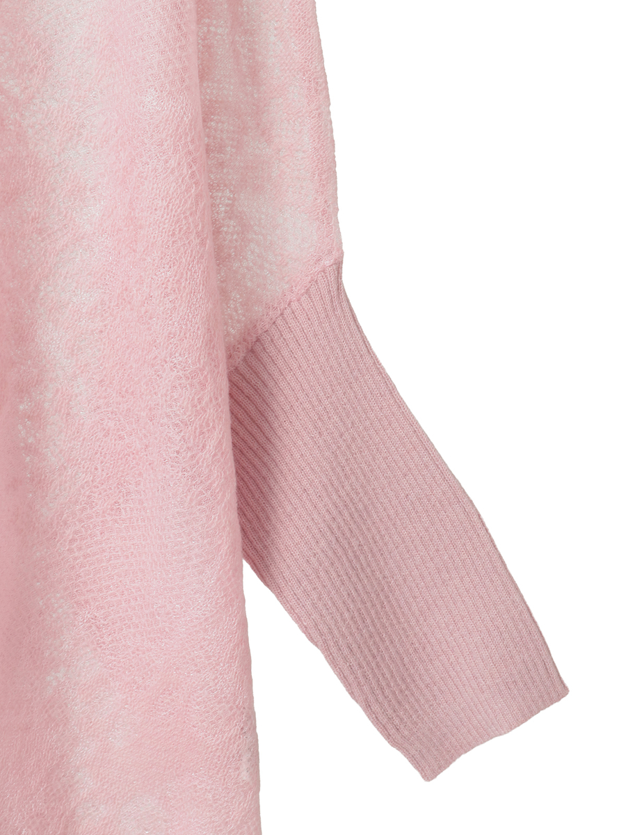 バラ柄レース編みニットボレロ 詳細画像 ピンク 4